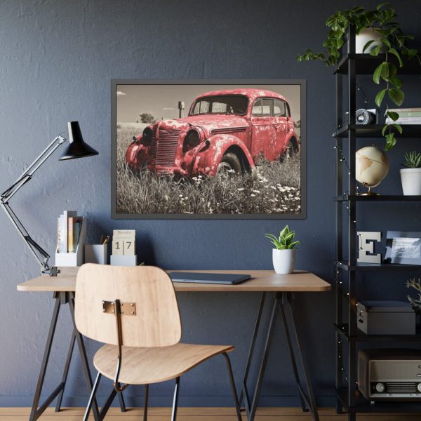93854-2.jpg Car Vintage Red Rusty Framed Poster