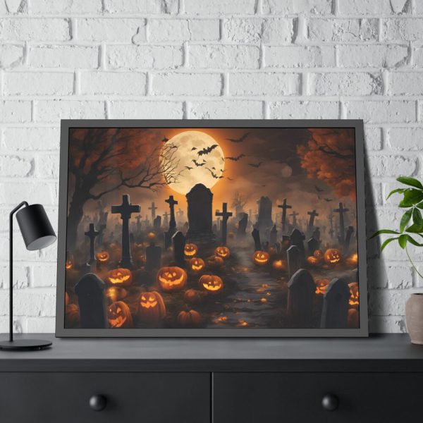 93854-203.jpg Scary Halloween Scene III Framed Poster