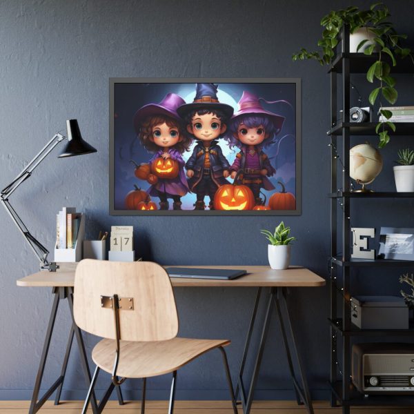 93854-210.jpg Halloween Kids Cartoon Art Framed Poster