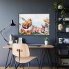Chickens Chicks and Easter Bunny Framed Poster