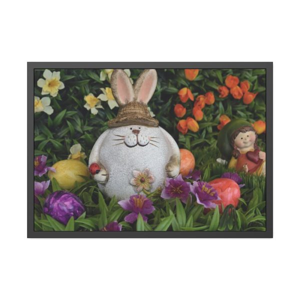 Easter Bunny in Spring Framed Poster