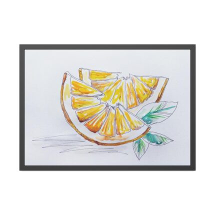 Orange, Lemon, Citrus, Lime, Slice Framed Poster