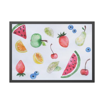 Fruit, Summer, Vitamins, Watercolor Framed Poster