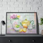 Tea Party Still Life Lemons Framed Poster - Image 4