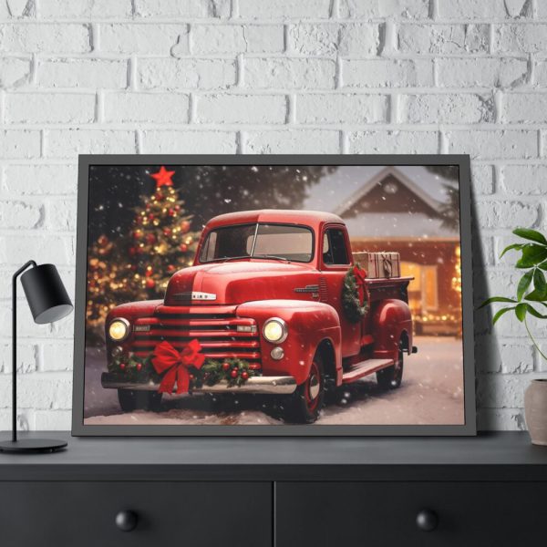 93854-35.jpg Vintage Christmas Pickup Framed Poster