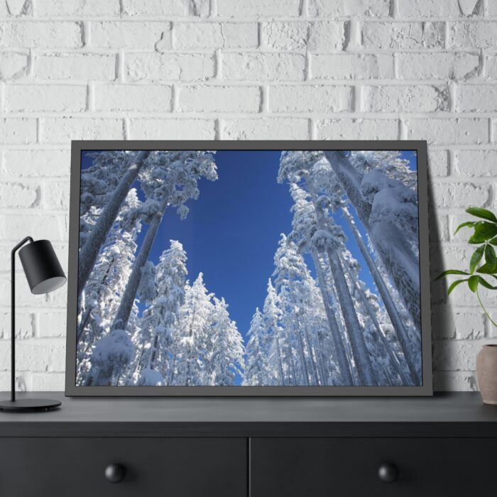 Snow Ponderosa Pines Trees Framed Poster - Image 4