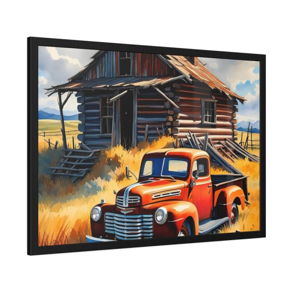 93854-37.jpg Old Red Truck Watercolor Framed Poster
