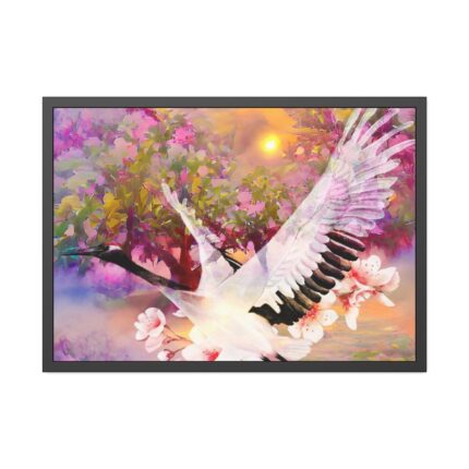 Magnificent Pink Pear Blossom Garden Framed Poster