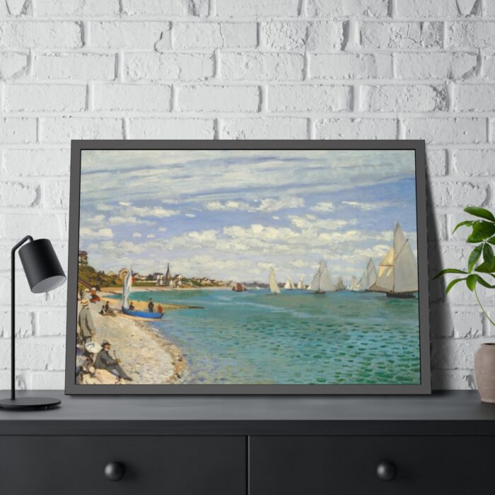 Regatta at Sainte-Adresse by Claude Monet Framed Poster - Image 4
