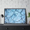 93854-431.jpg Blue Cracked Ground Texture Framed Poster