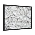 Carved Floral Ornament Texture Framed Poster - Image 2