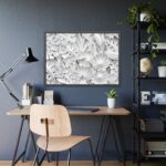 Carved Floral Ornament Texture Framed Poster - Image 3