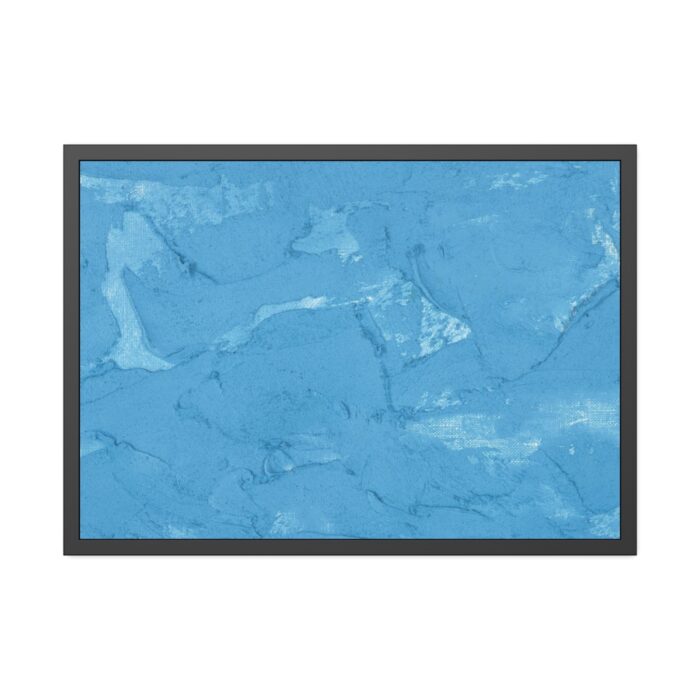 Blue Cream Texture Framed Poster - Image 1