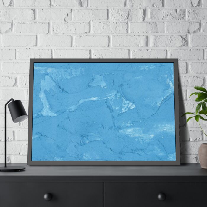 Blue Cream Texture Framed Poster - Image 4