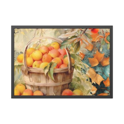 Peach Harvest Calendar  Framed Poster