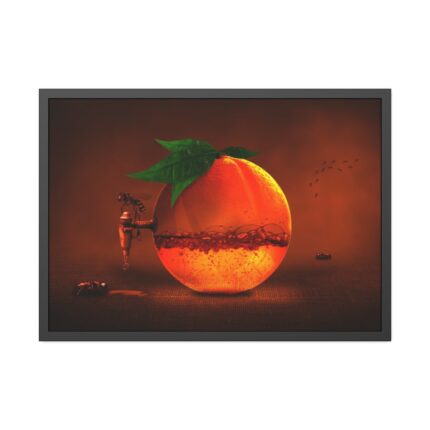 Orange Fruit Juice Framed Poster