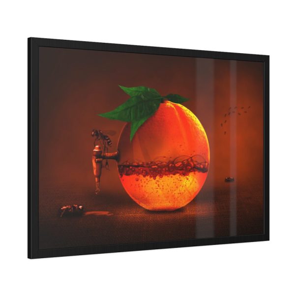 Orange Fruit Juice Framed Poster