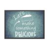 93854-524.jpg Let's Make Something Delicious Framed Poster