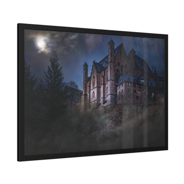 93854-57.jpg Mystical Castle in Dark Forest Framed Poster