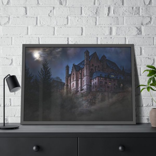 93854-59.jpg Mystical Castle in Dark Forest Framed Poster