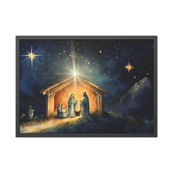 Abstract Representation of the Birth of Jesus Framed Poster