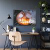 93854-62.jpg Carved Halloween Pumpkin With Smoke Framed Poster