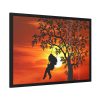 93854-625.jpg Sunset Girl Swing Silhouette Framed Poster