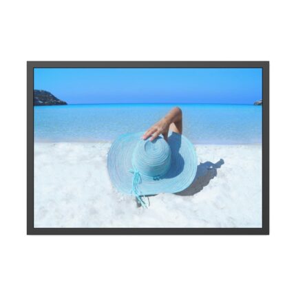Woman On The Beach Framed Poster