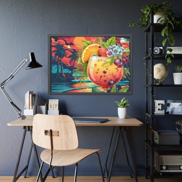 93854-674.jpg Tropical Drink Illustration Framed Poster