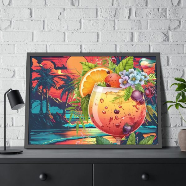 93854-675.jpg Tropical Drink Illustration Framed Poster