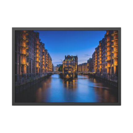 Canal Reflection Framed Poster