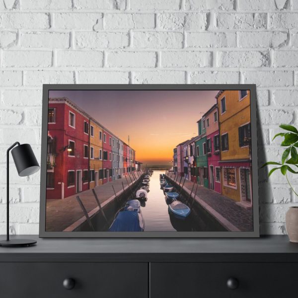 93854-687.jpg Sunset in Burano Framed Poster