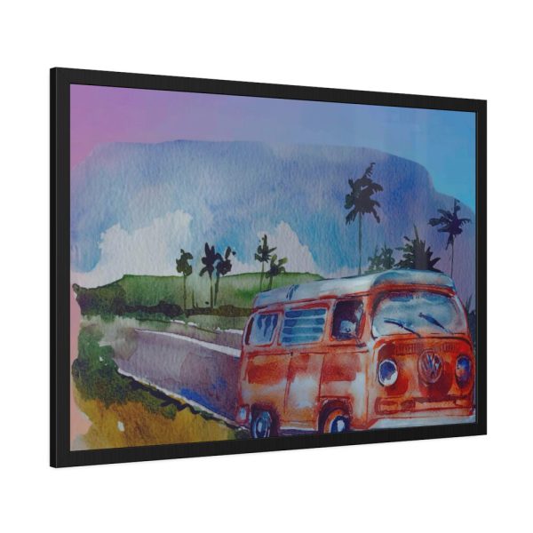 Vintage Hawaiian Bus Framed Poster