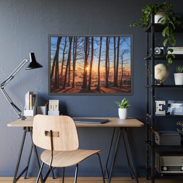 93854-710.jpg Sun and Trees Fremed Poster