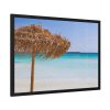 Parasol On The Beach Framed Poster