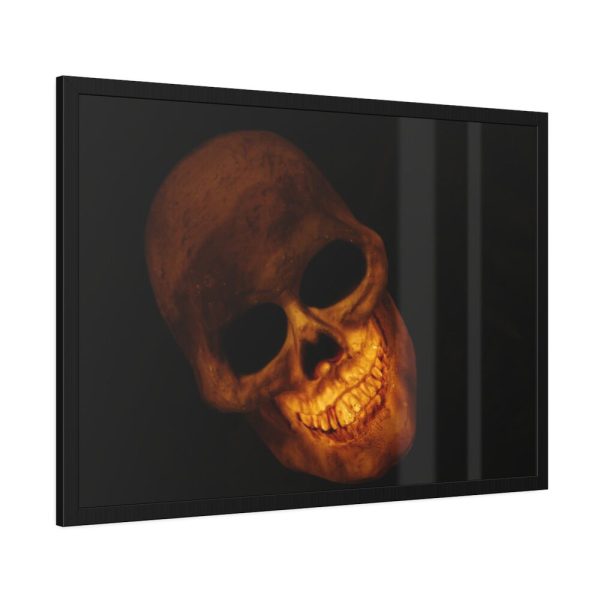 93854-89.jpg Human Skull in Dark Framed Poster