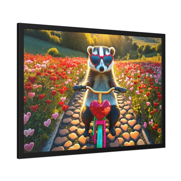 Animal on Bicycle Framed Poster