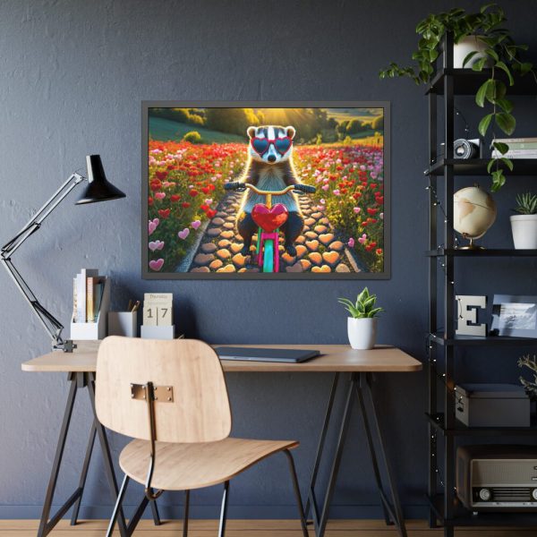 Animal on Bicycle Framed Poster