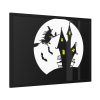 93855-129.jpg Witch Flying in Dark Framed Poster