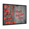 Valentines Day Red Heart Framed Poster
