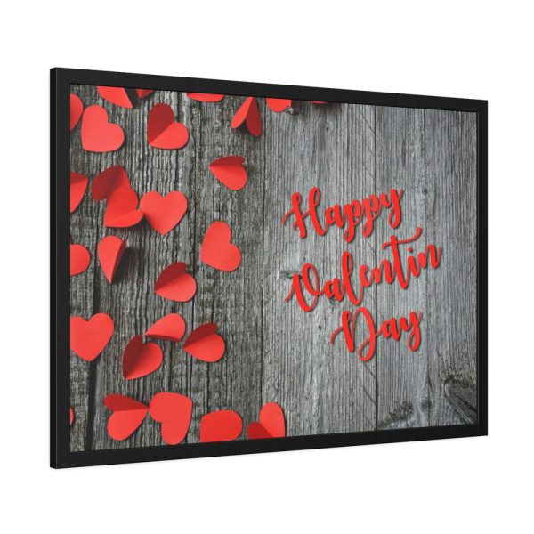 Valentines Day Red Heart Framed Poster