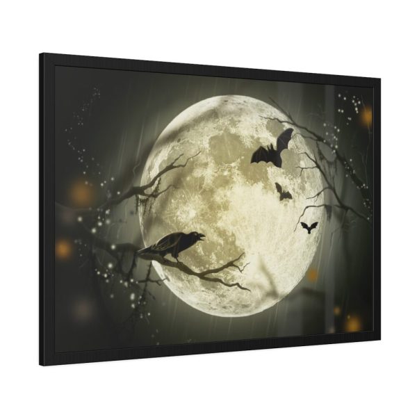 93855-141.jpg Full Moon on Halloween Framed Poster