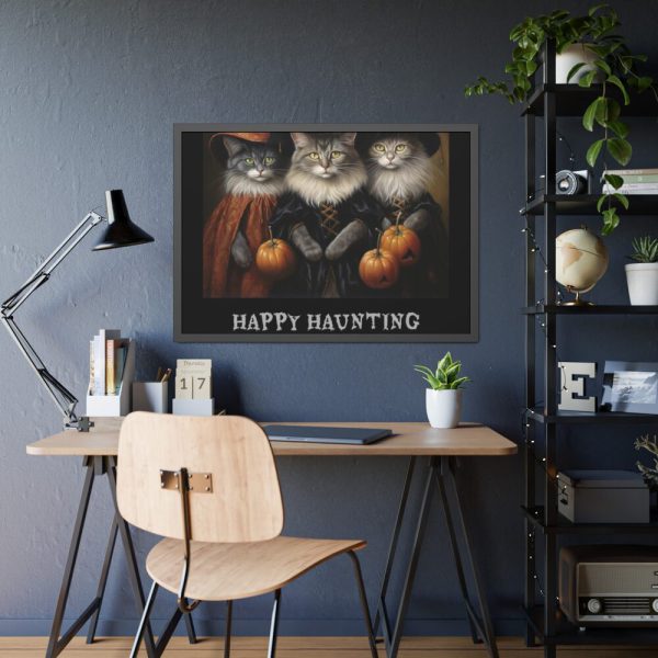 93855-162.jpg Halloween Cats Framed Poster