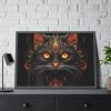 93855-168.jpg Halloween Mystic Black Cat Framed Poster