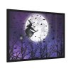 93855-202.jpg Halloween Witch Flying Broom Framed Poster