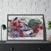 93855-212.jpg Flowers And Bats Halloween Framed Poster