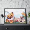 Chickens Chicks and Easter Bunny Framed Poster