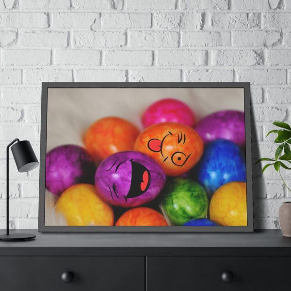 Happy Easter Eggs Framed Poster