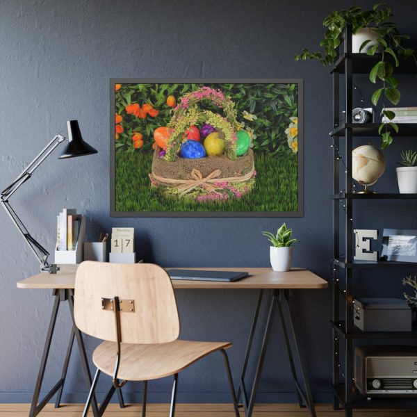 93855-239.jpg Basket Easter Eggs Framed Poster