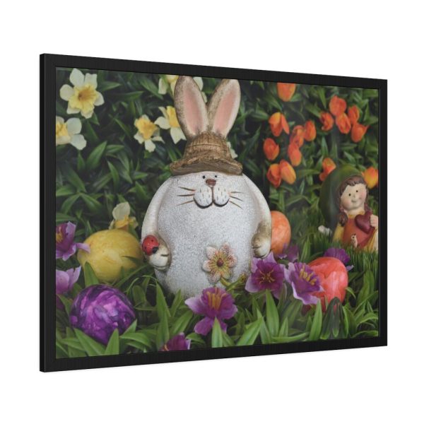Easter Bunny in Spring Framed Poster